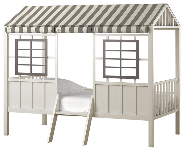 Little Seeds Rowan Valley Forest Loft Bed, Twin Beach Style Loft