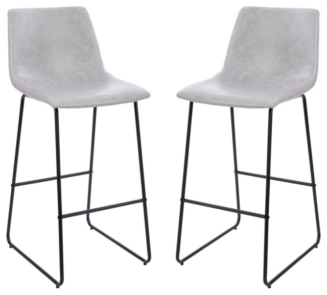 30 Inch Bar Height Dining Stools Set of 2 Transitional Bar Stools