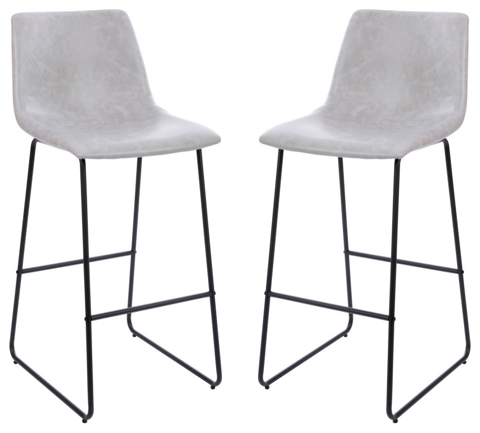 30 Inch Bar Height Dining Stools Set of 2 Transitional Bar Stools