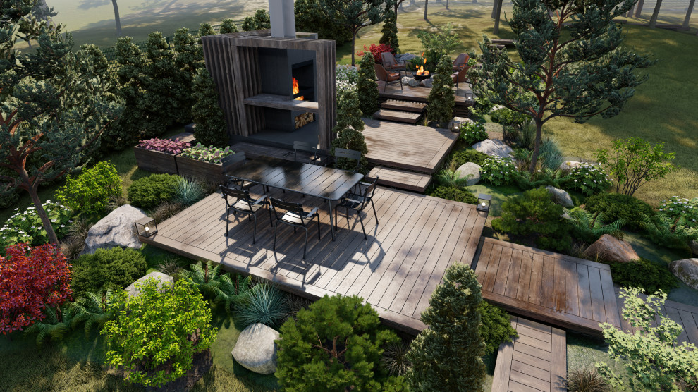 Обеденная зона и дровник