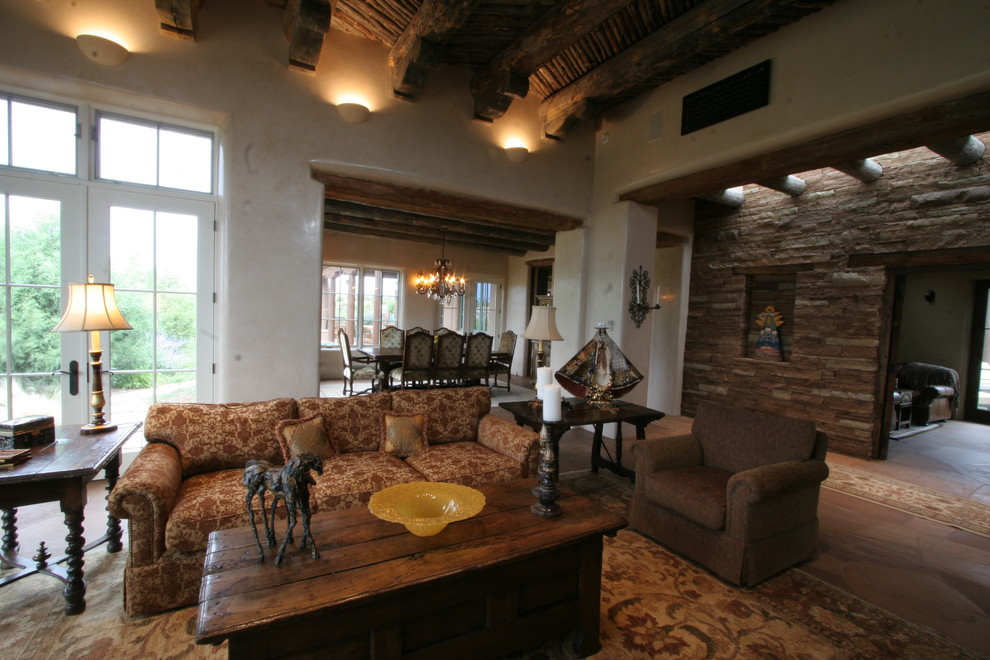This is an example of a mediterranean living room in Albuquerque.
