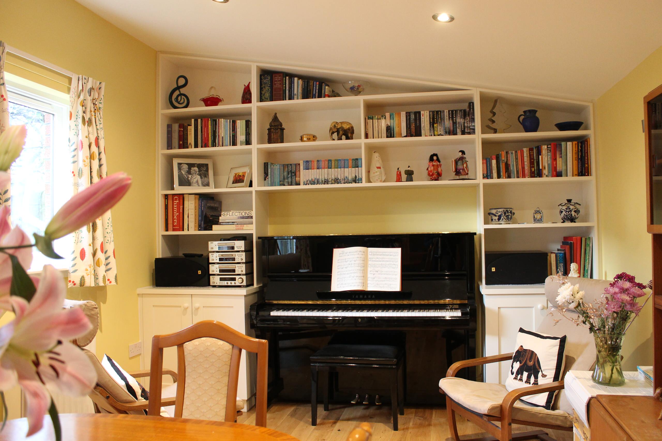 Bookcase Music Room