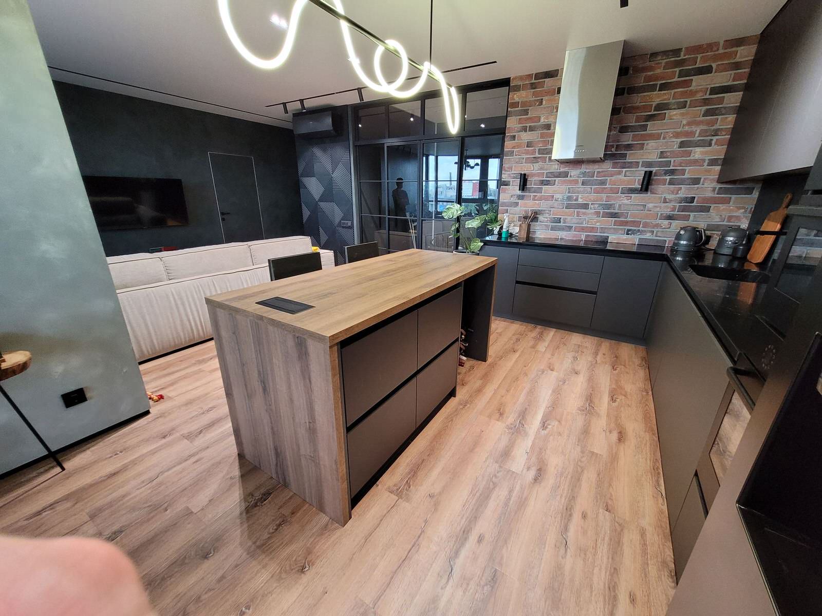 Кухня в лофт интерьере