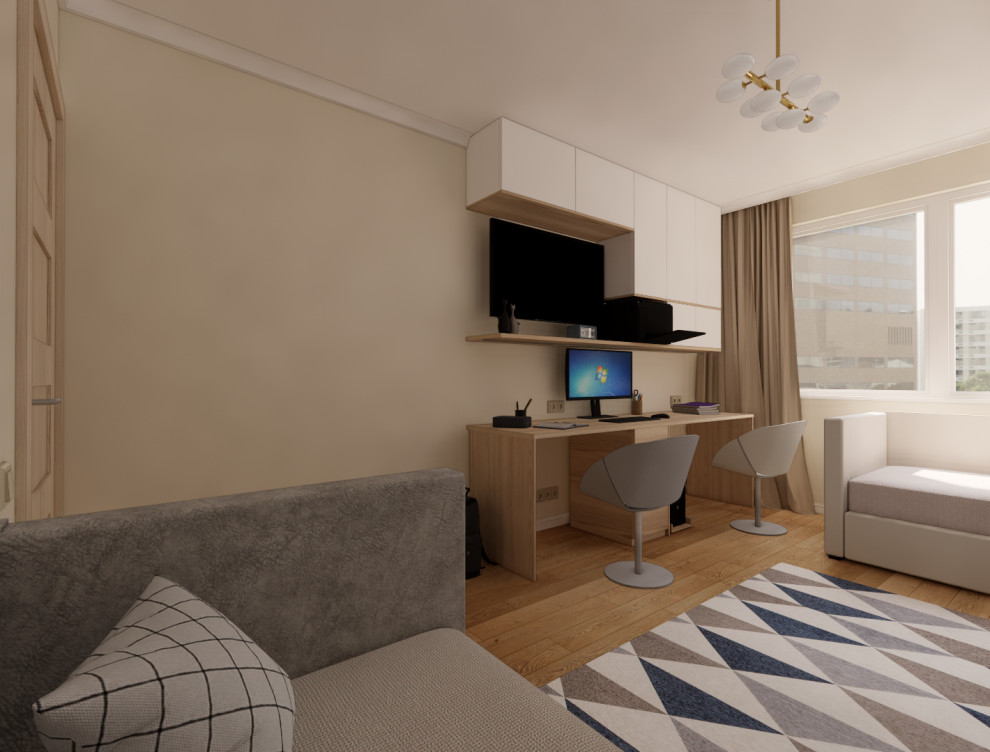 Проект спальни комнаты и детской в г.Мытищи