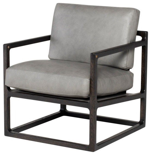 Hades Occasional Chair Desert Leather Dove Leather Transitional