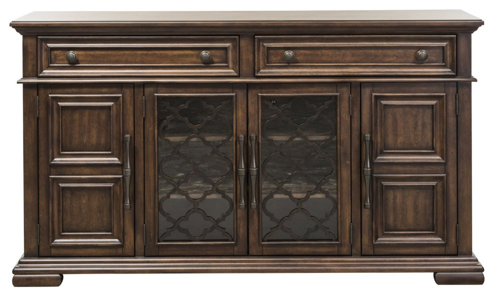 Liberty Furniture Lucca Buffet in Cordovan Brown Traditional