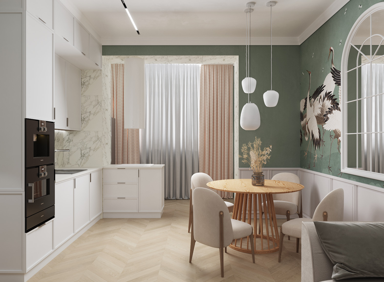 Дизайн-проект четырехкомнатной квартиры в ЖК "Звезда"