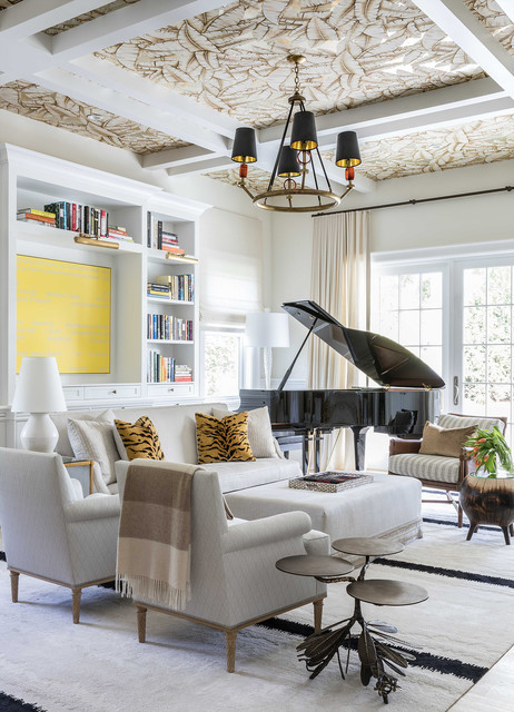 Beach Style Family Room maritim-wohnzimmer