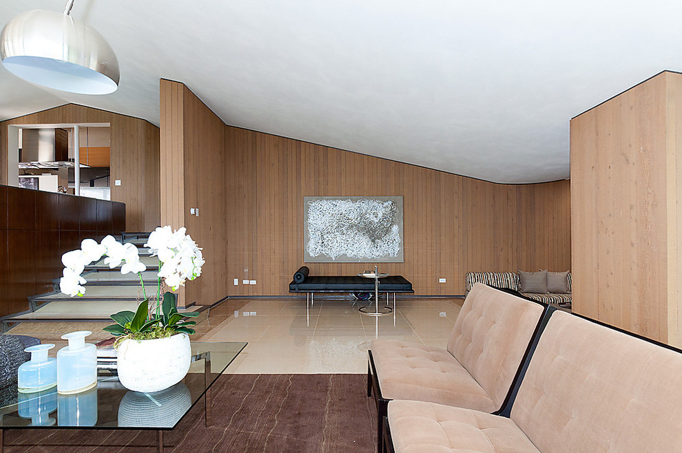 This is an example of a midcentury living room in Vancouver.