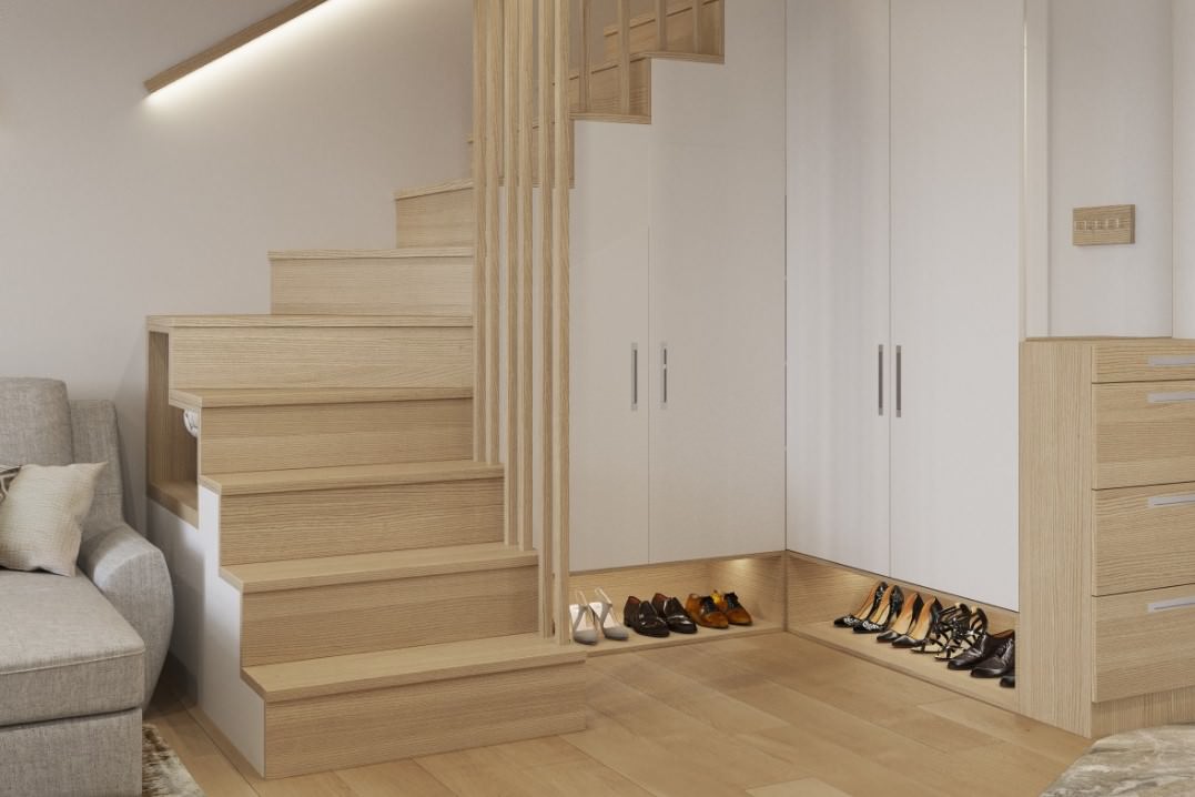 Лестницы из массива дерева.