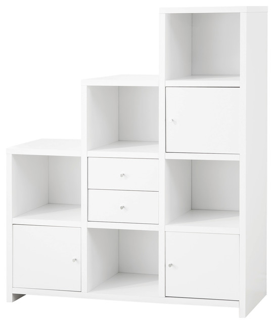 Asymmetrical Reversible Cube Storage Compartment Bookshelf Bookcase Asymmetrical Reversible Cube Storage Compartment Bookshelf Bookcase Cabinet Contemporary Bookcases By 1perfectchoice