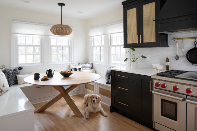 Black & White Glam Kitchen transitional-kitchen
