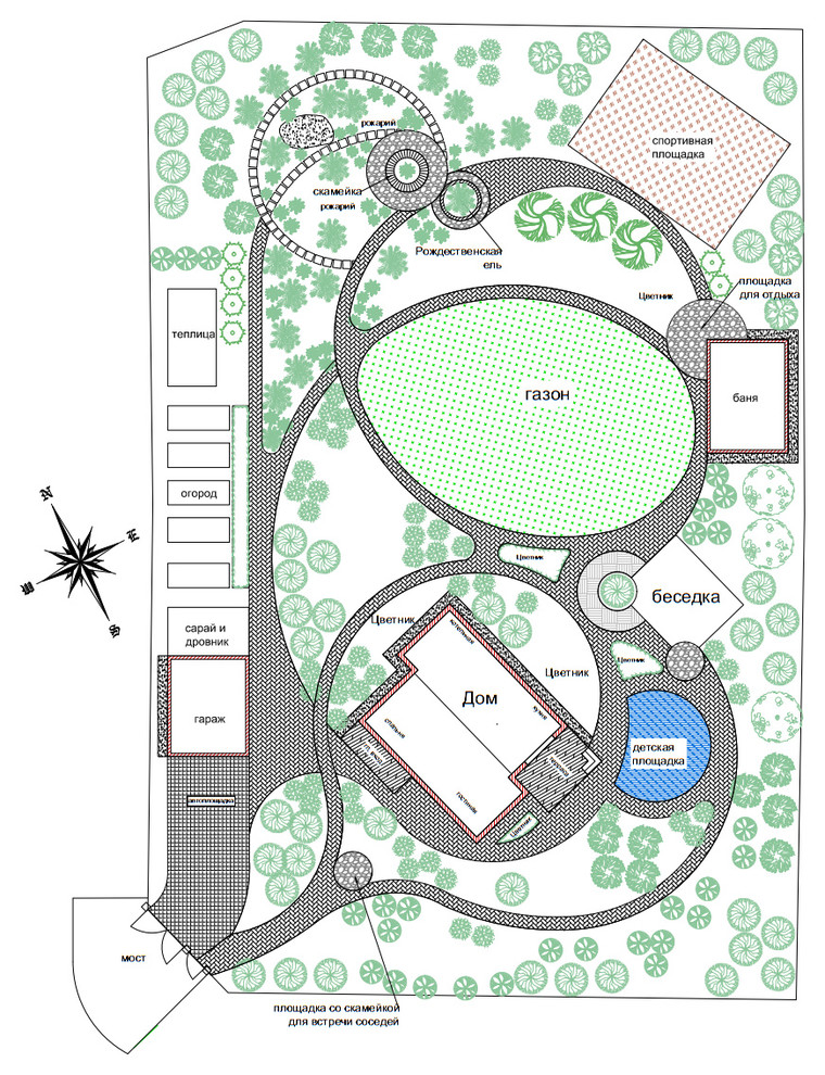 План благоустройства участка. СПб. Снегиревка