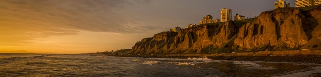 Coastline At Dusk Playa Waikiki Miraflores District Lima Peru Print Beach Style Prints And