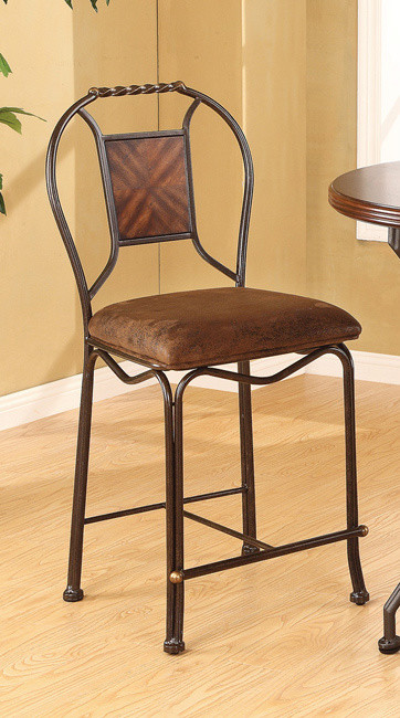 Tavio Saddle Brown Counter Height Chair (Set of 2)