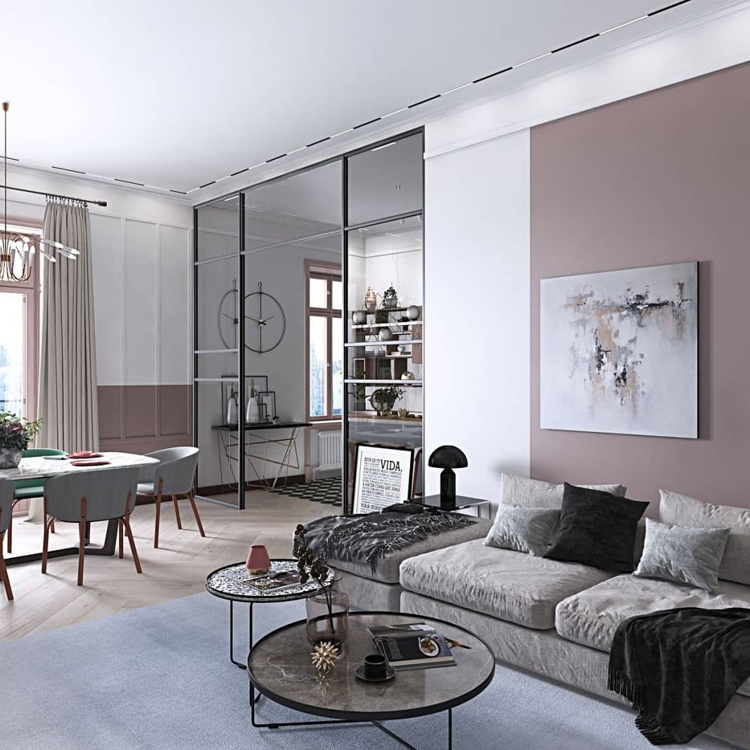 Кухня-гостиная в скандинавском стиле