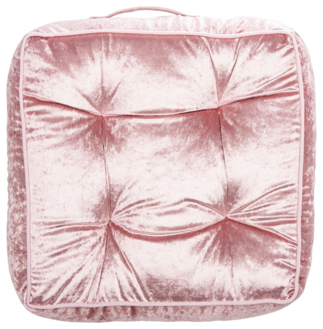 Safavieh Primrose Floor Pillow Blush 18" X 18"