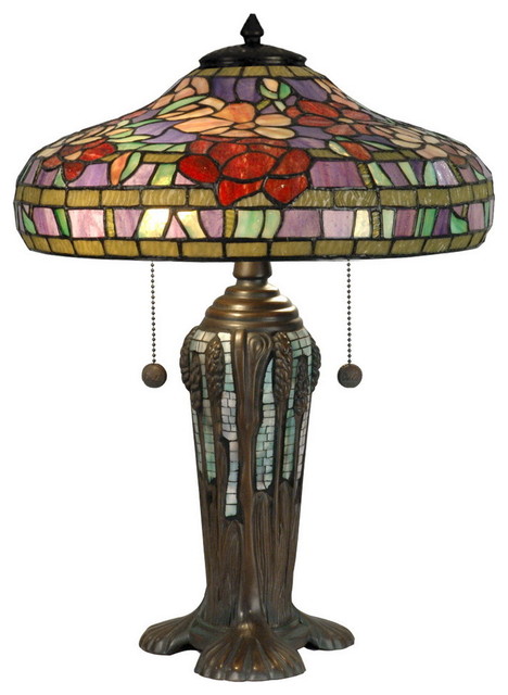Dale Tiffany Tt90422 Peony Tiffany Replica Table Lamp