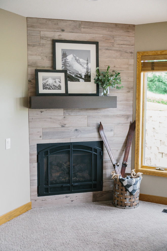 Basement - transitional basement idea in Minneapolis