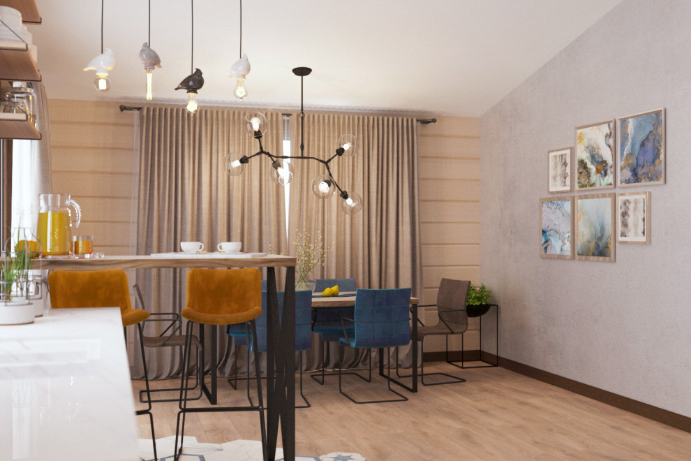 Дом из дерева. Кухня-столовая