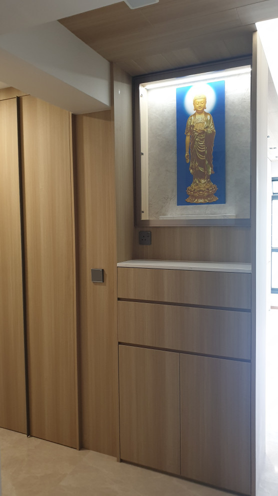 This is an example of a modern foyer in Singapore.
