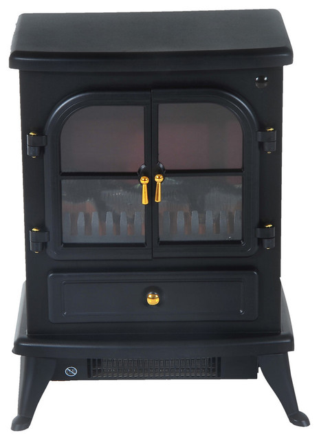 Homcom 17 1500w Free Standing Electric Wood Stove Fireplace With