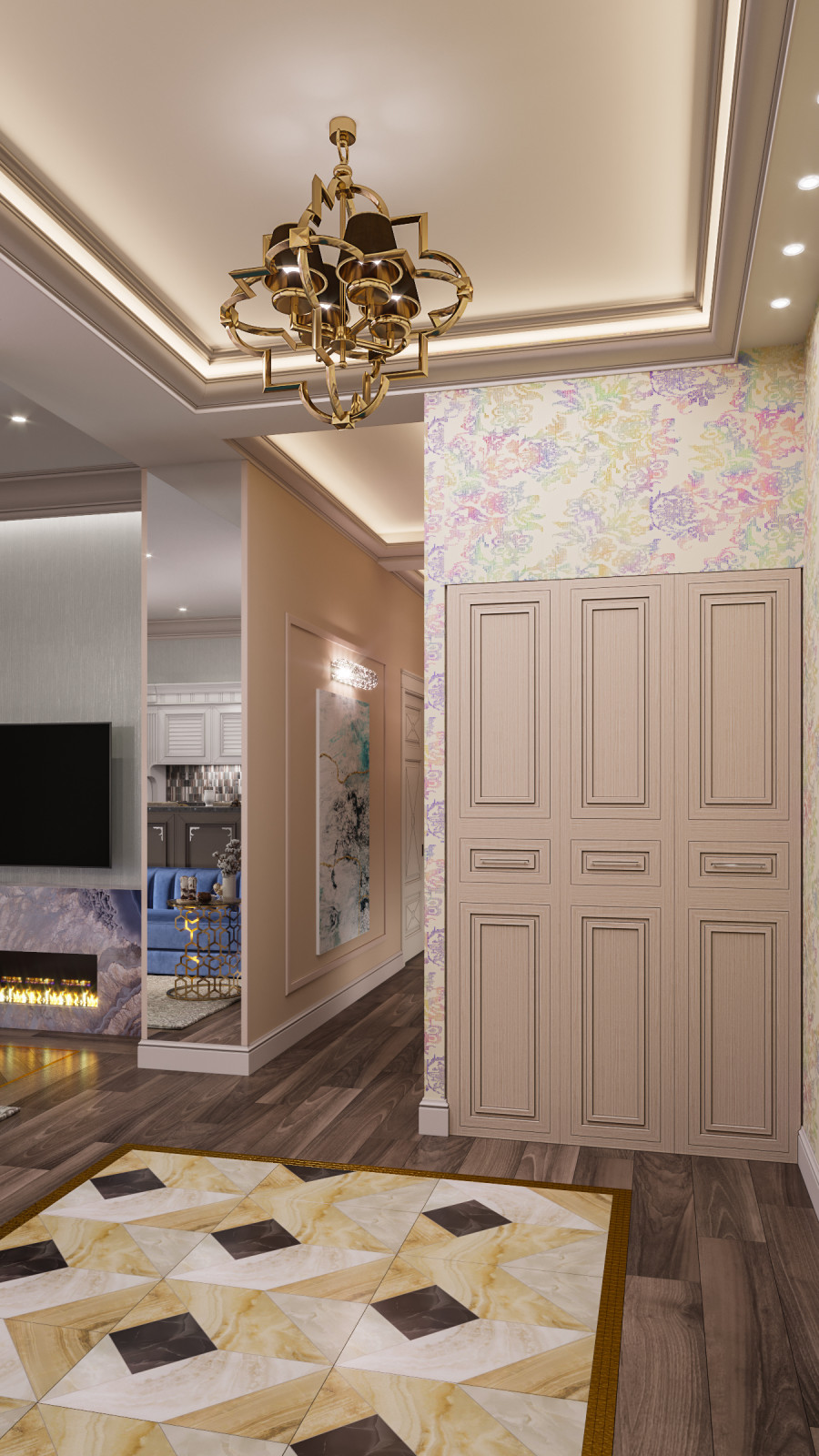 Дизайн проект квартиры "Элегантная роскошь"