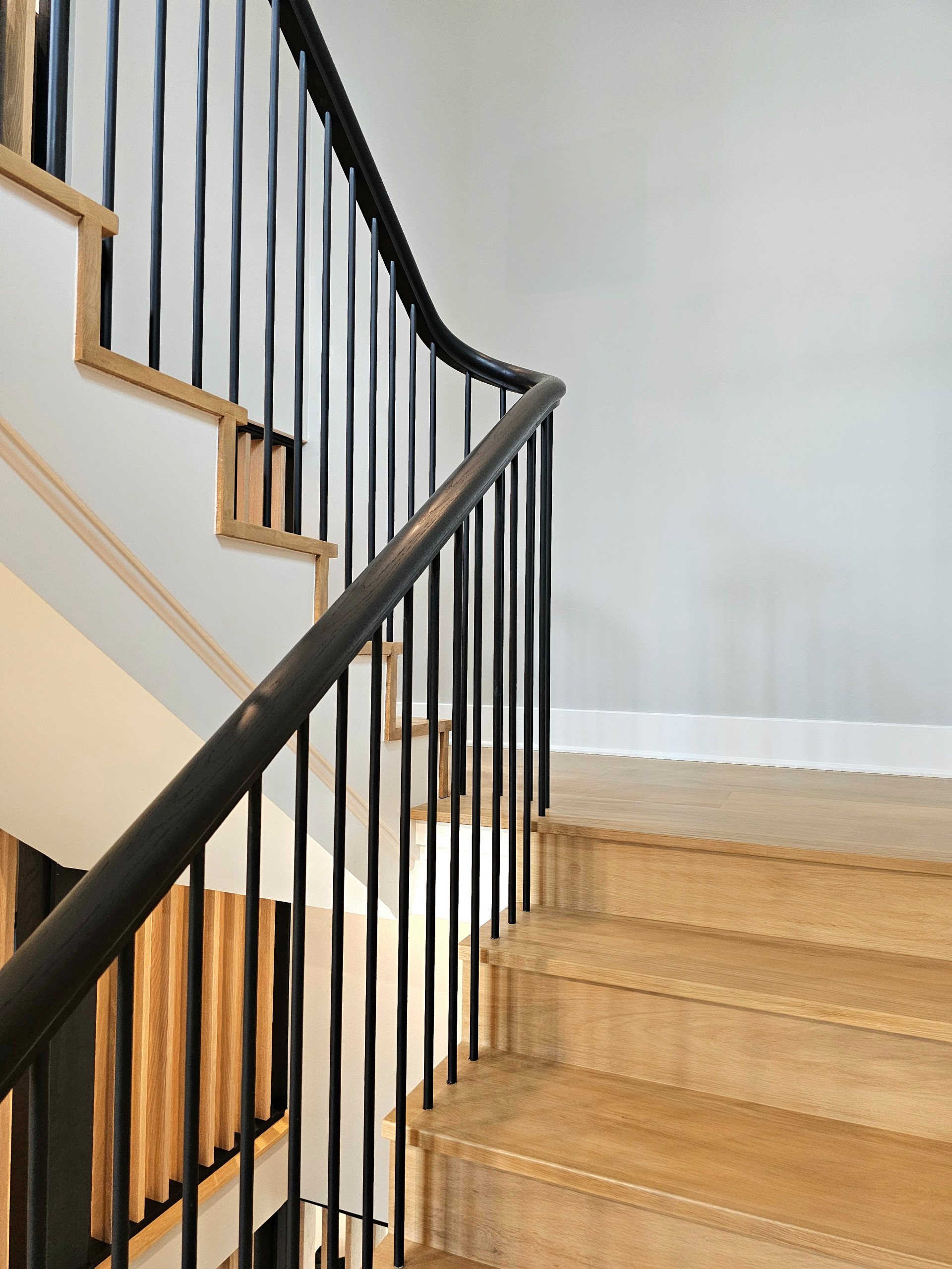 115_Stunning Continuous Rail System on 3 Story Floating Stairs; Arlington, VA 22