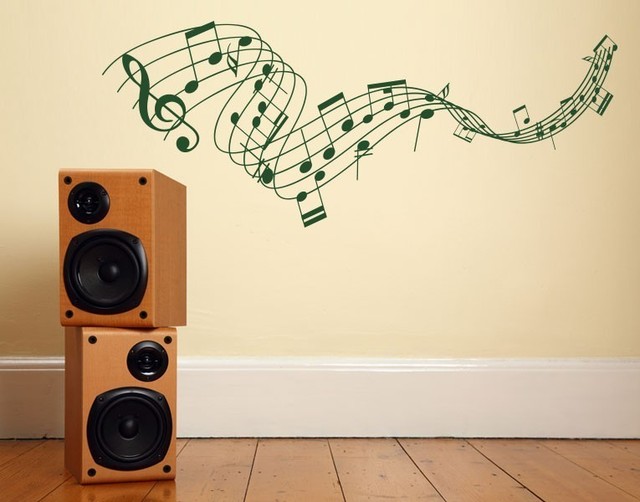 Music Staff Wall Decal Contemporary Wall Decals by Style and Apply