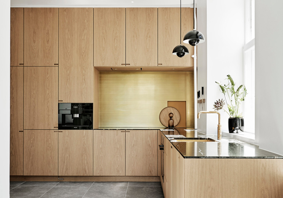 Design ideas for a contemporary kitchen in Copenhagen.