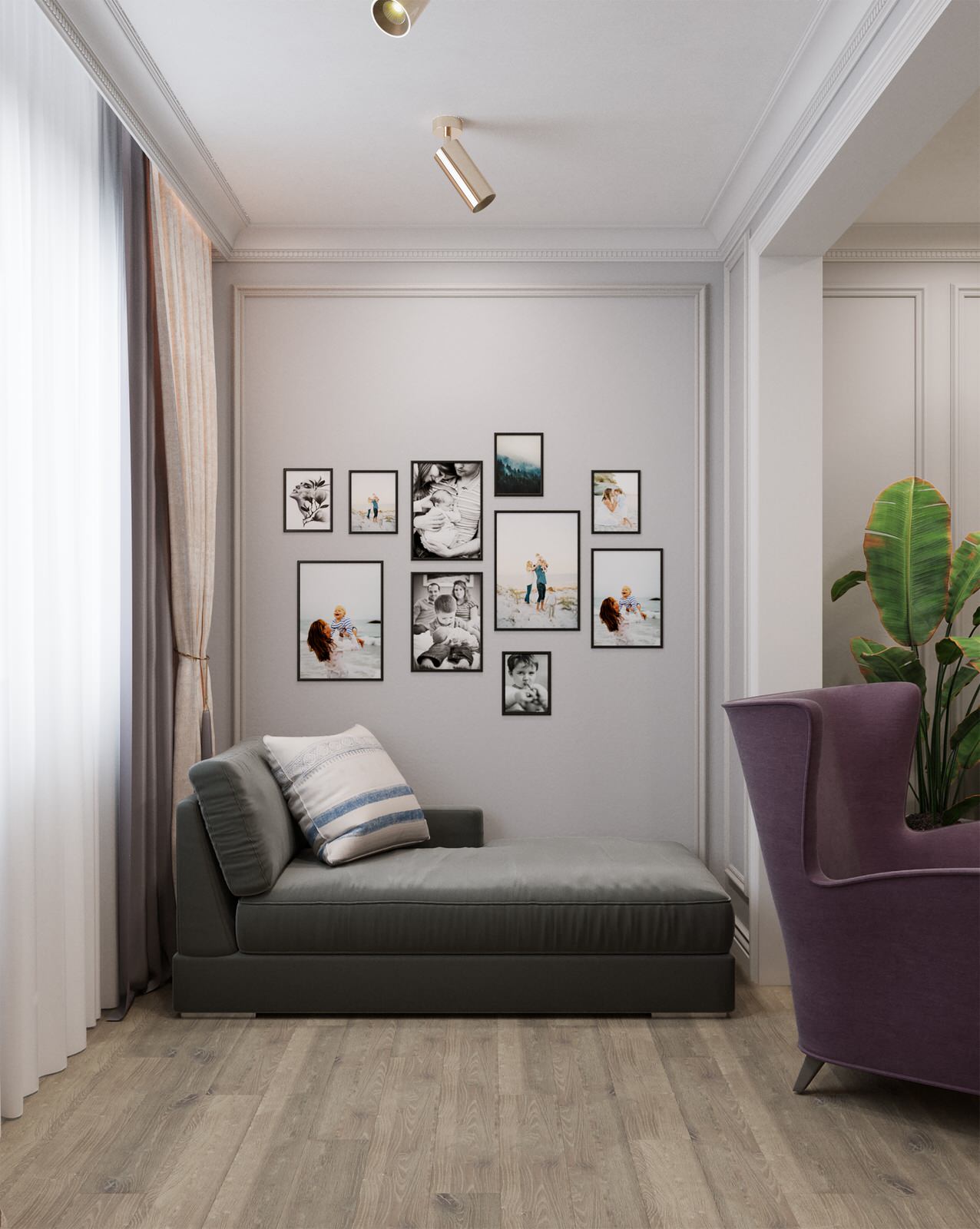 Дизайн интерьера в светлых тонах в новостройке Москвы