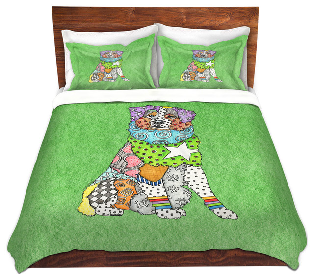 Australian Shepherd Green Duvet Cover Contemporary Covers Australian Shepherd Green Duvet Cover Contemporary Covers And Sets By Dianoche Designs
