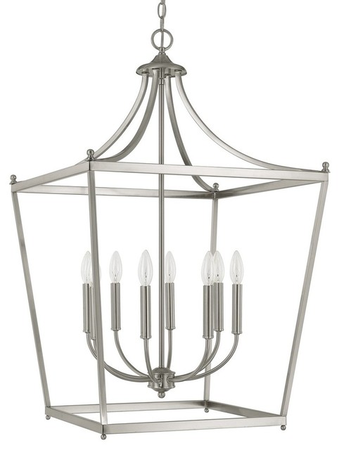 Capital Lighting Stanton Brushed Nickel Traditional Foyer W 8 Light Capital Lighting Stanton Brushed Nickel Traditional Foyer W 8 Light 60w