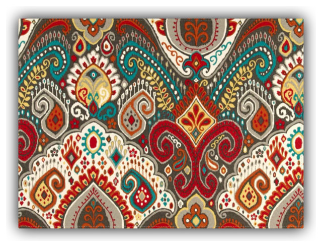 Boho Burst Red Indoor/Outdoor Placemats, Finished Edge, Set of 2