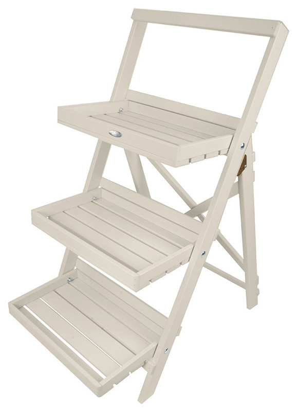 Step Ladder Plant Stand, White