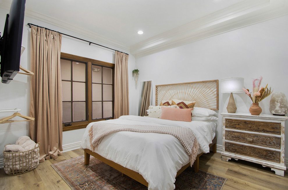 Inspiration for a mediterranean bedroom remodel in Orange County