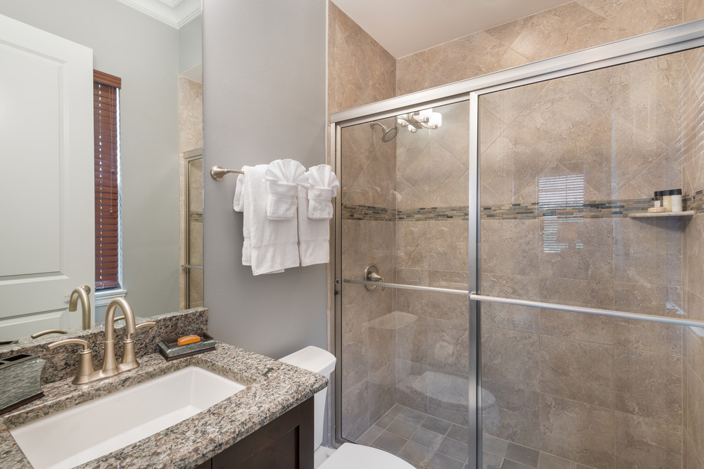 Watson Court Modern Mediterranean Residence | Reunion FL - Inspiration for a mediterranean bathroom remodel in Orlando