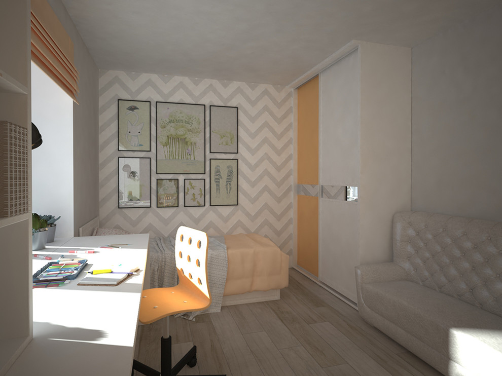 Самара, ул. Гая. Дизайн-проект квартиры для семьи с двумя детьми.