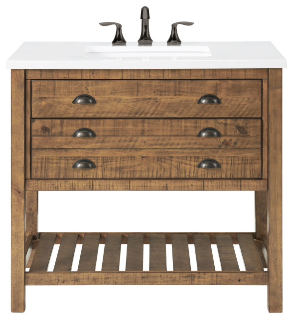 Monterey 37inch Bathroom Vanity Rustic Bathroom Vanities And Sink