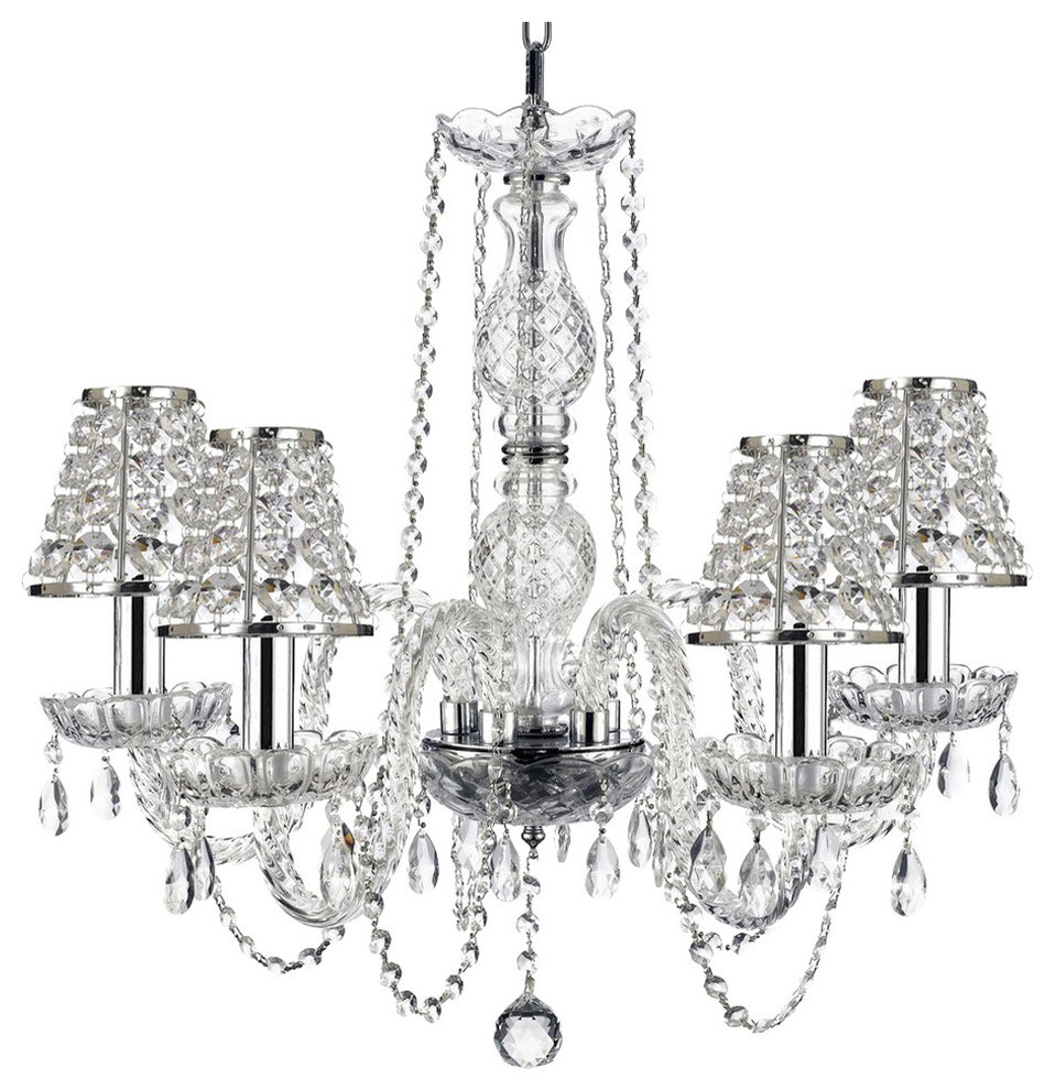 Empress Crystal Chandelier With Crystal Shade Traditional