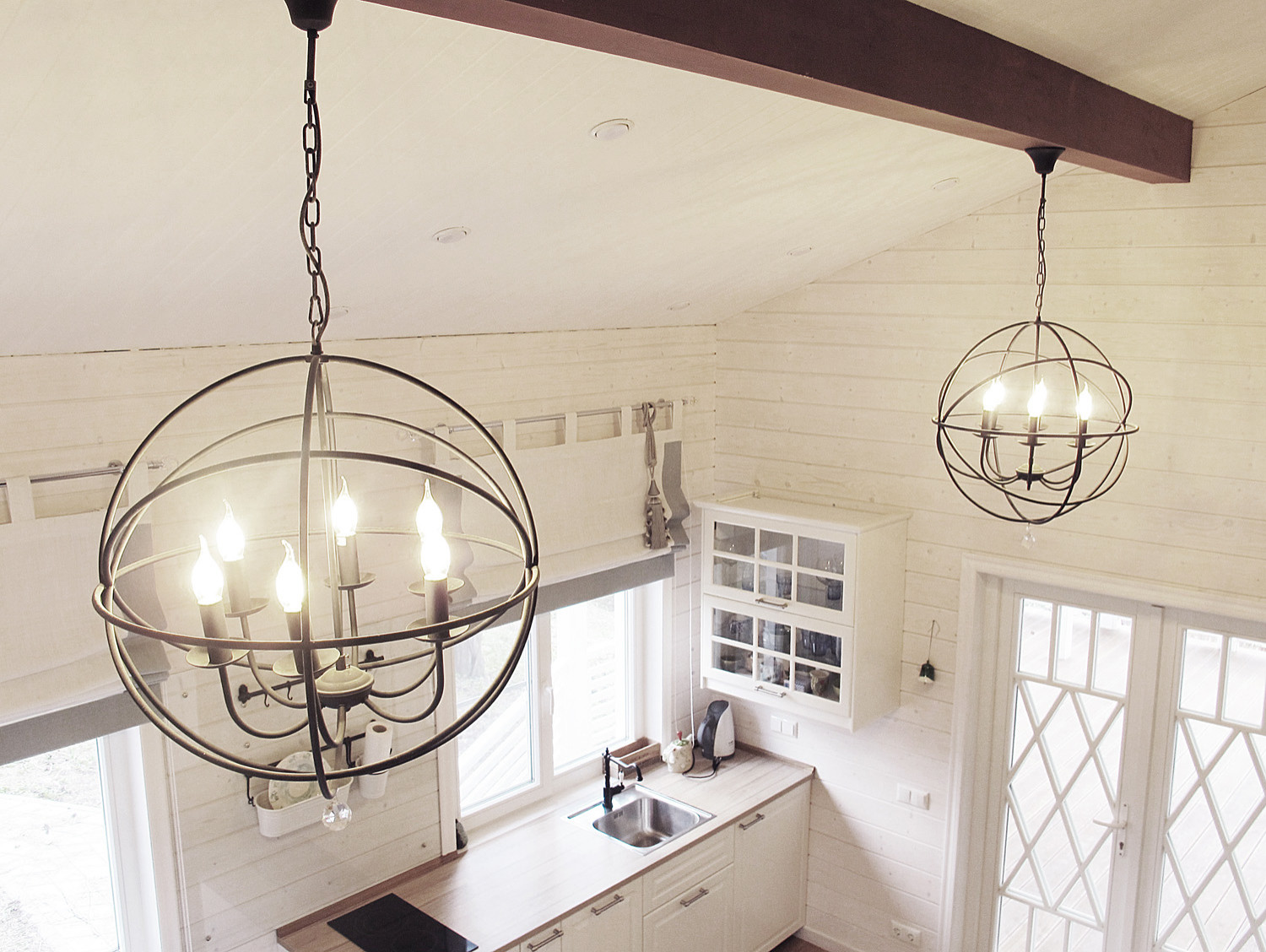 Одноэтажный загородный дом с баней