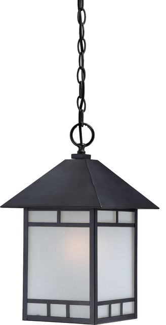 Nuvo Drexel ES 1-Light Stone Black Outdoor Hanging Light