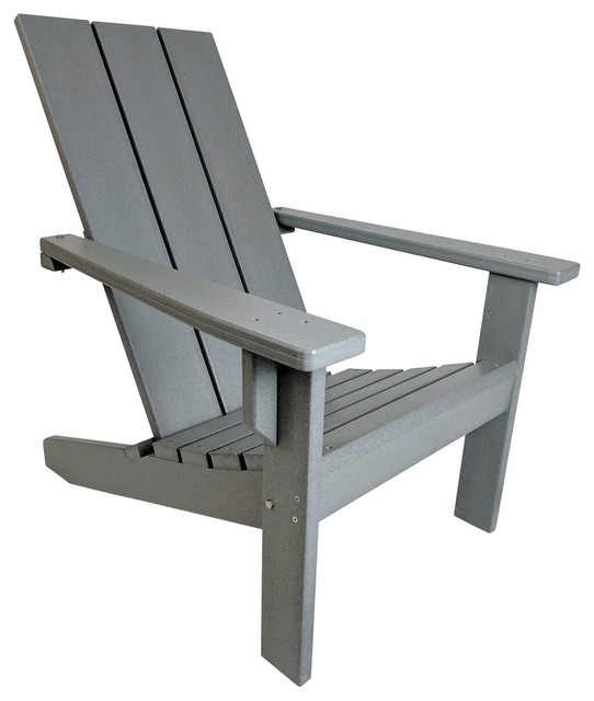 Modern Poly Adirondack Chair Gray