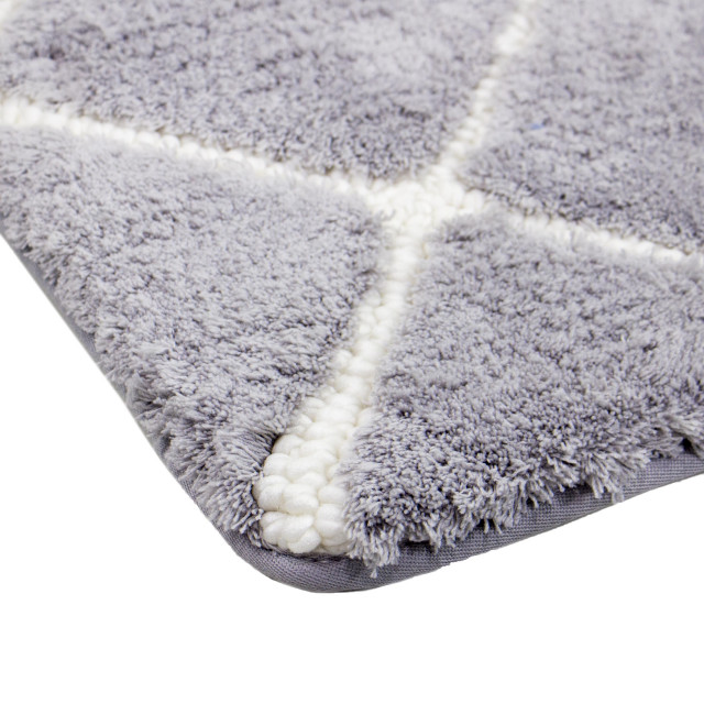 Trellis Gray Contemporary Bath Mats by buyMATS Inc Houzz