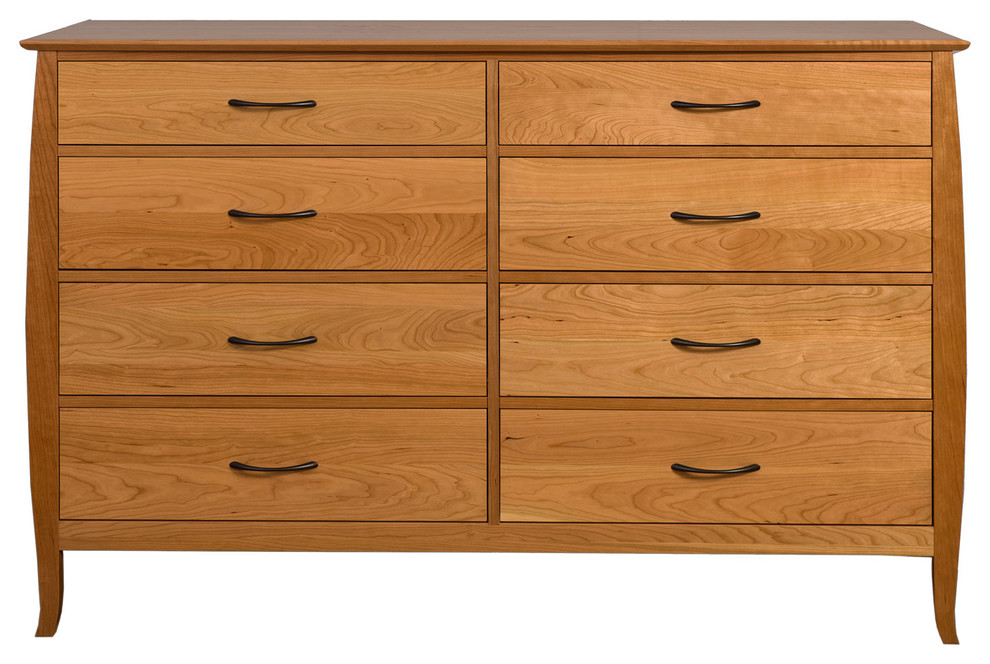 Cascade 8 Drawer Double Dresser Natural Cherry Transitional