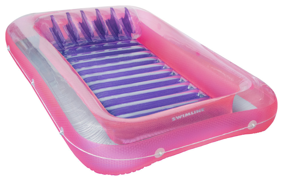 Inflatable Pink and Purple Water Sports Tub Pool Raft Lounger 12