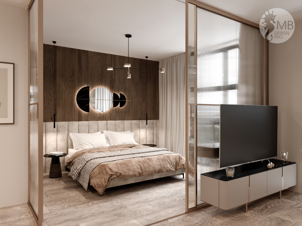 Квартира в золотисто-бежевых тонах