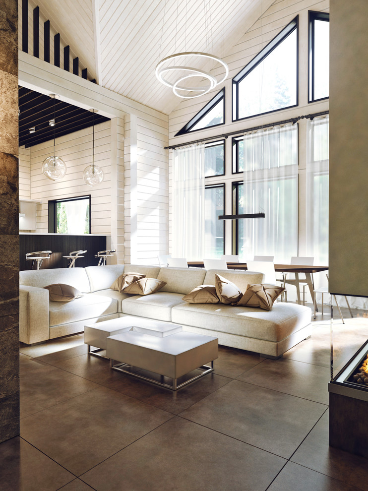 Интерьер дома из клееного бруса