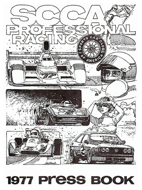 1977 SCCA Professional Racing Press Book, Cover Poster, 8.5"x11"