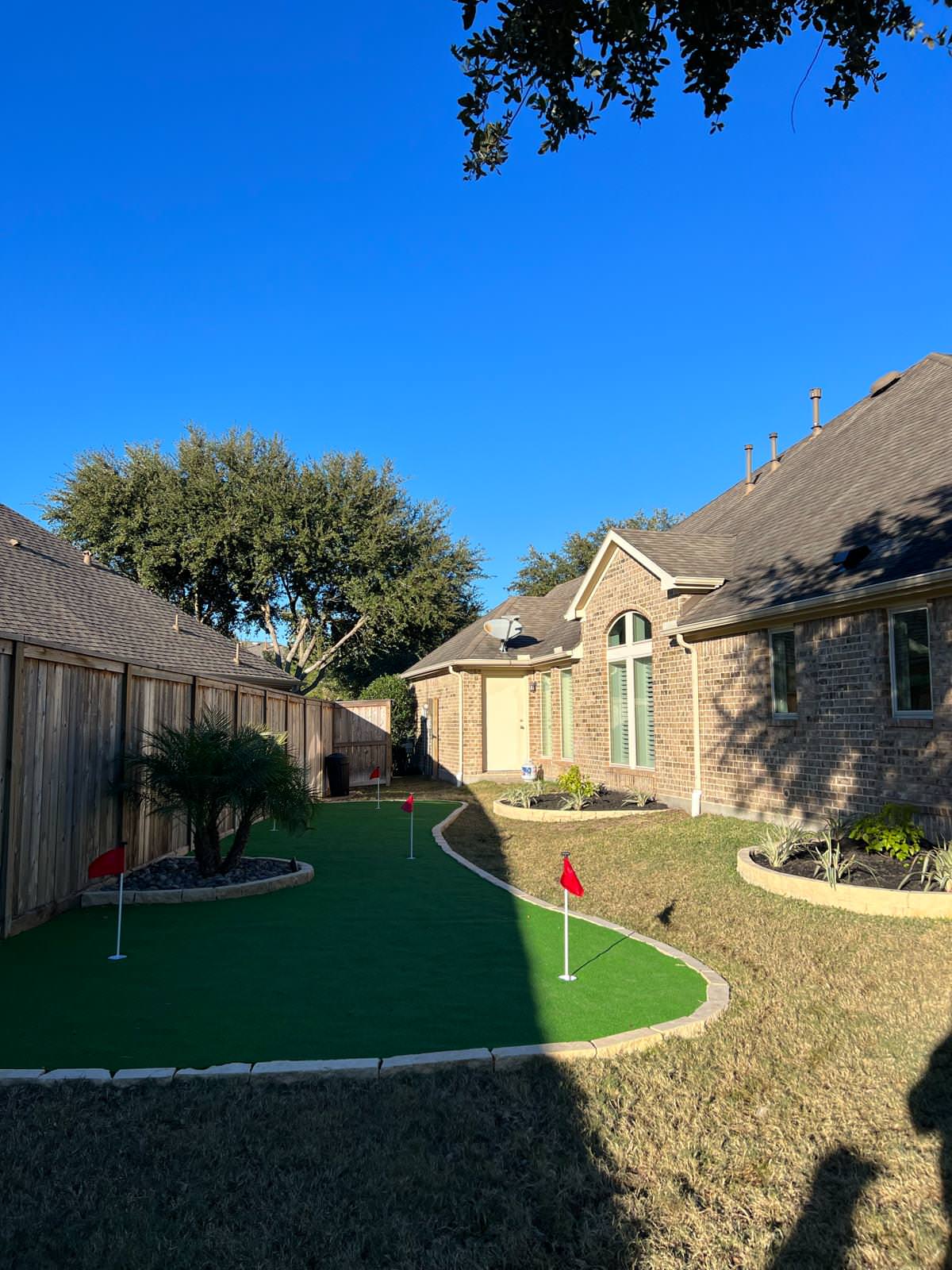 Putting Green, Backyard Paradise and Front yard Makeover in Fulshear!